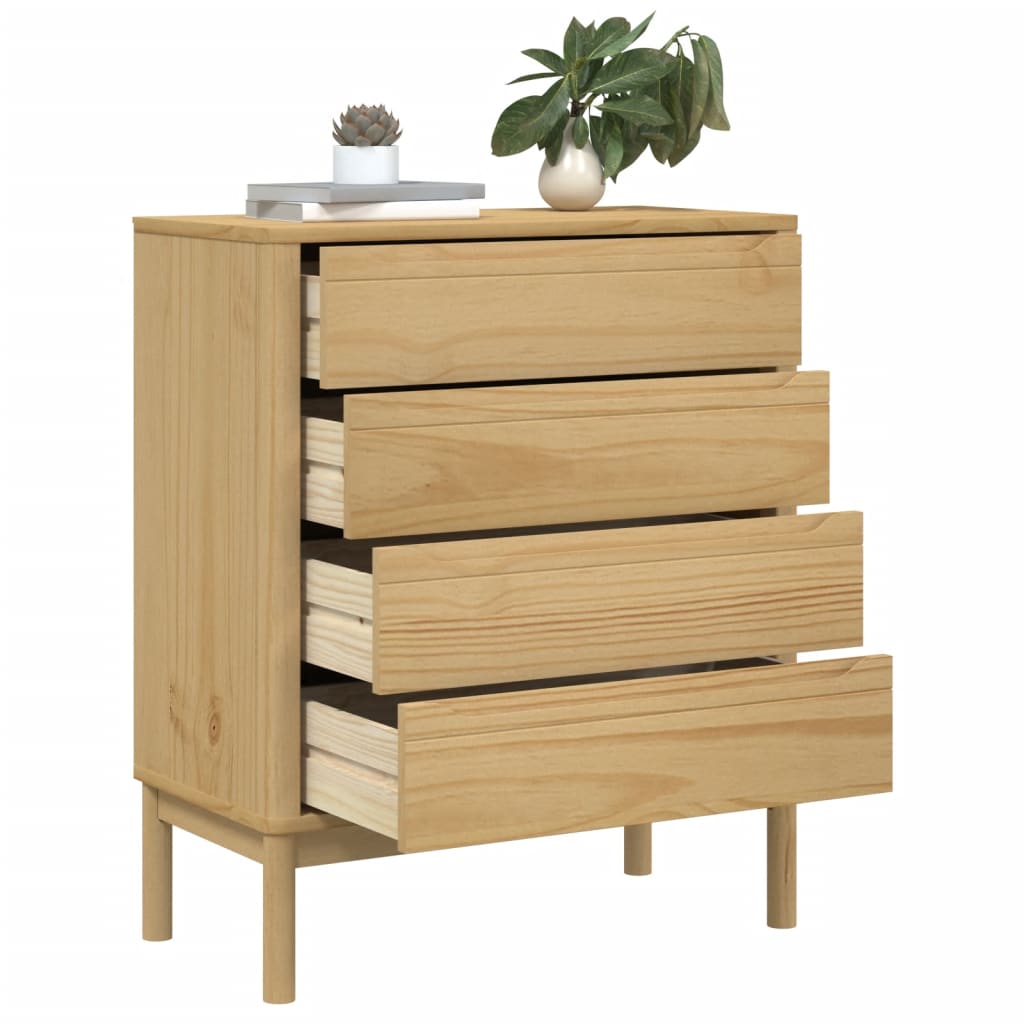 Chest Of Drawers Floro Solid Wood Pine
