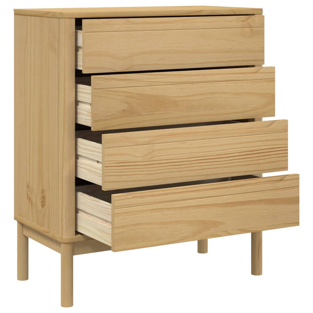 Chest Of Drawers Floro Solid Wood Pine