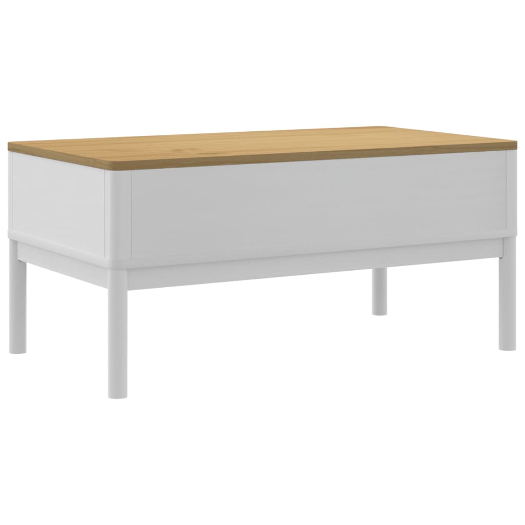 Coffee Table Floro 99X55.5X45 Cm Solid Pine Wood
