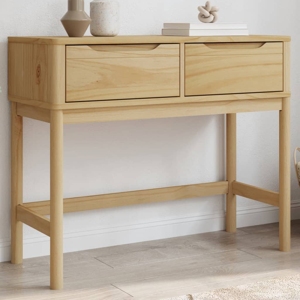Console Table Floro 89.5X36.5X73 Cm Solid Wood Pine