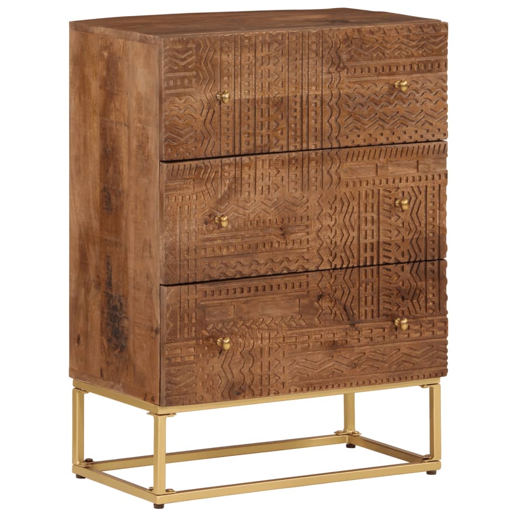 Chest Of Drawers Solid Wood Mango And Iron