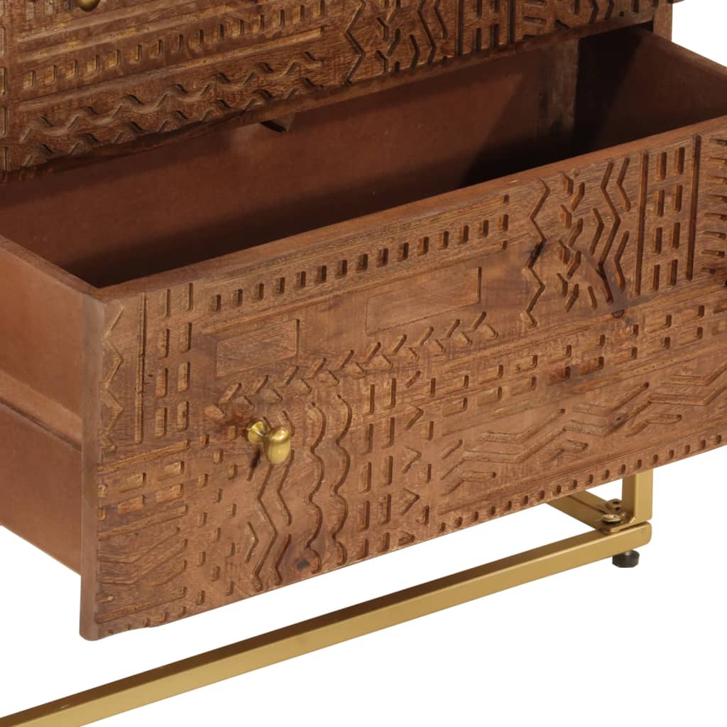 Chest Of Drawers Solid Wood Mango And Iron