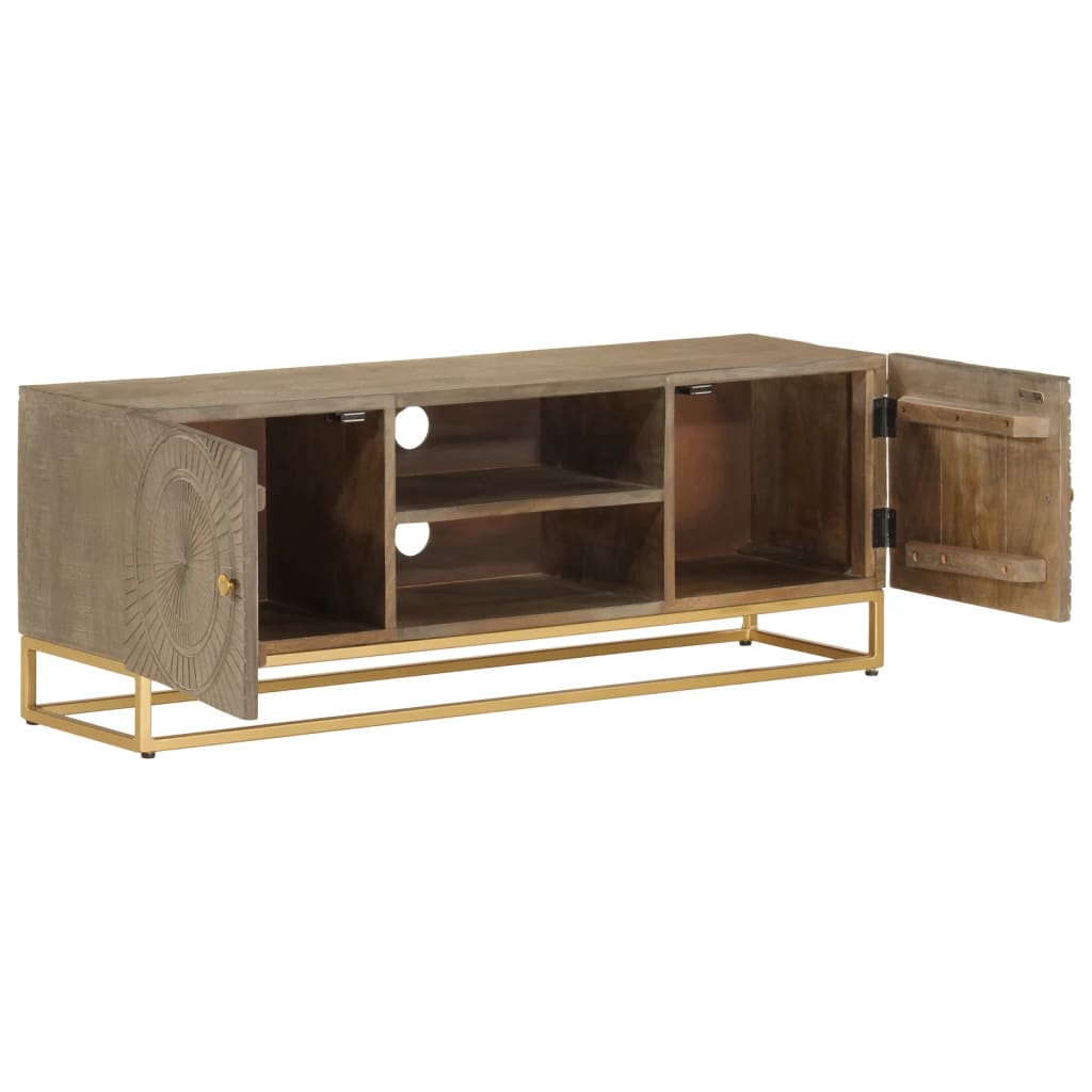 Tv Cabinet Solid Wood Mango And Iron
