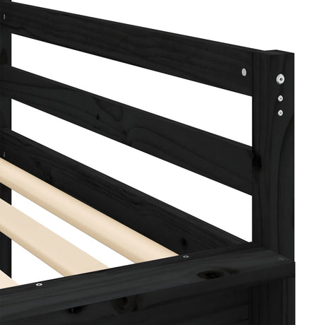 Kids' Loft Bed With Curtains Without Mattress Pink