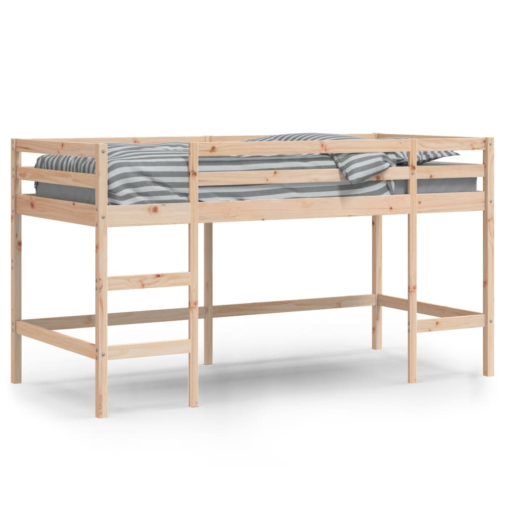 Kids' Loft Bed Without Mattress With Ladder