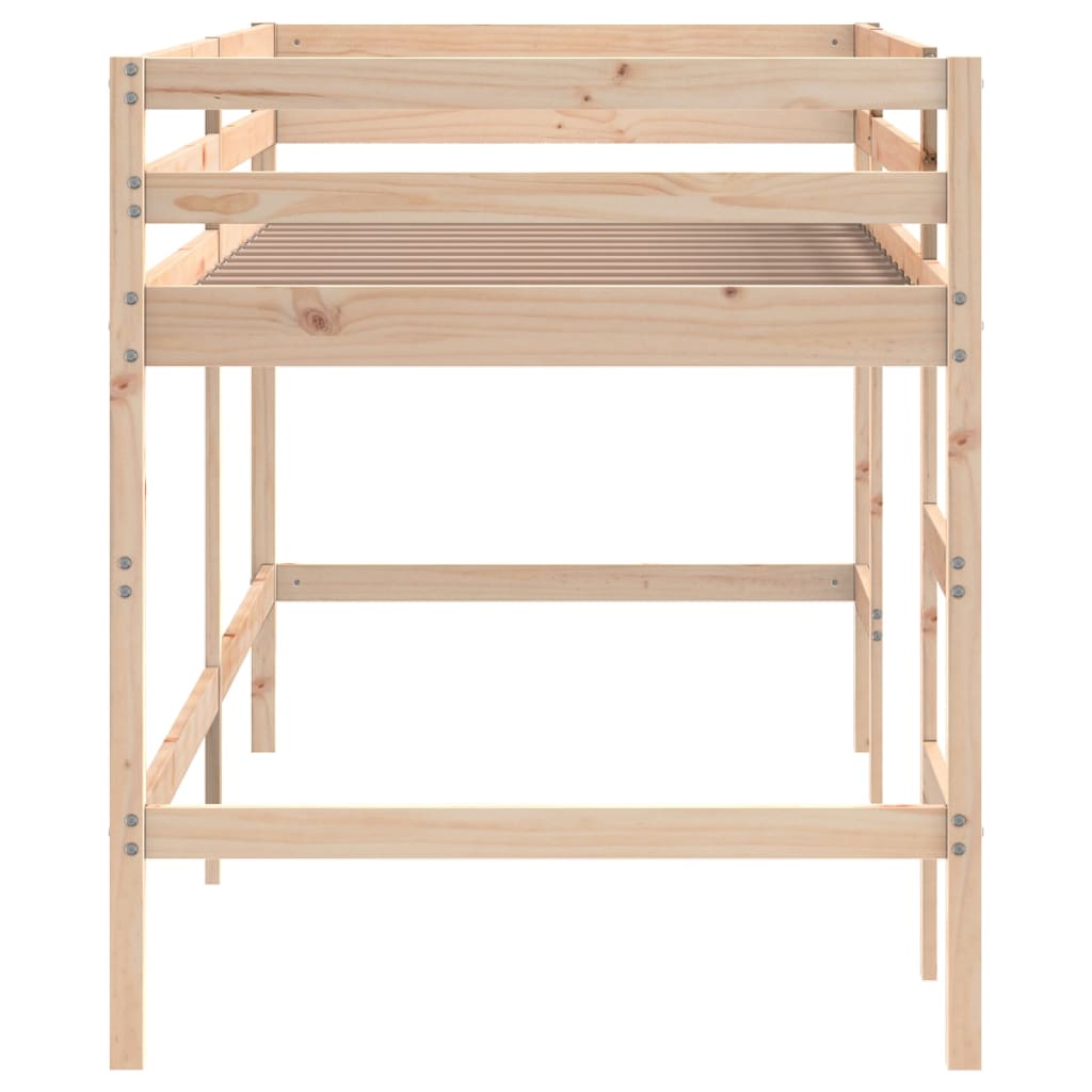 Kids' Loft Bed Without Mattress With Ladder