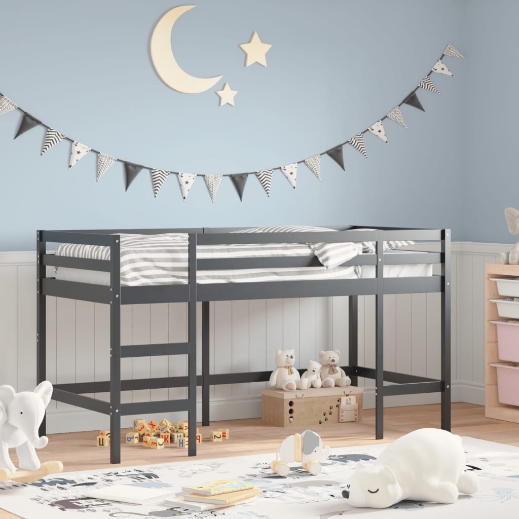 Kids' Loft Bed Without Mattress With Ladder