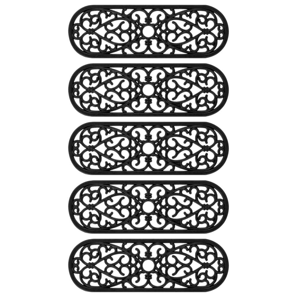 Stair Treads 5 Pcs 25X75 Cm Rubber