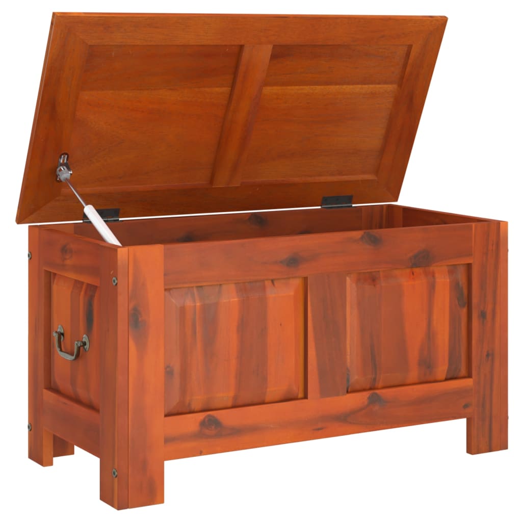 Storage Chest With Lid Solid Wood Acacia