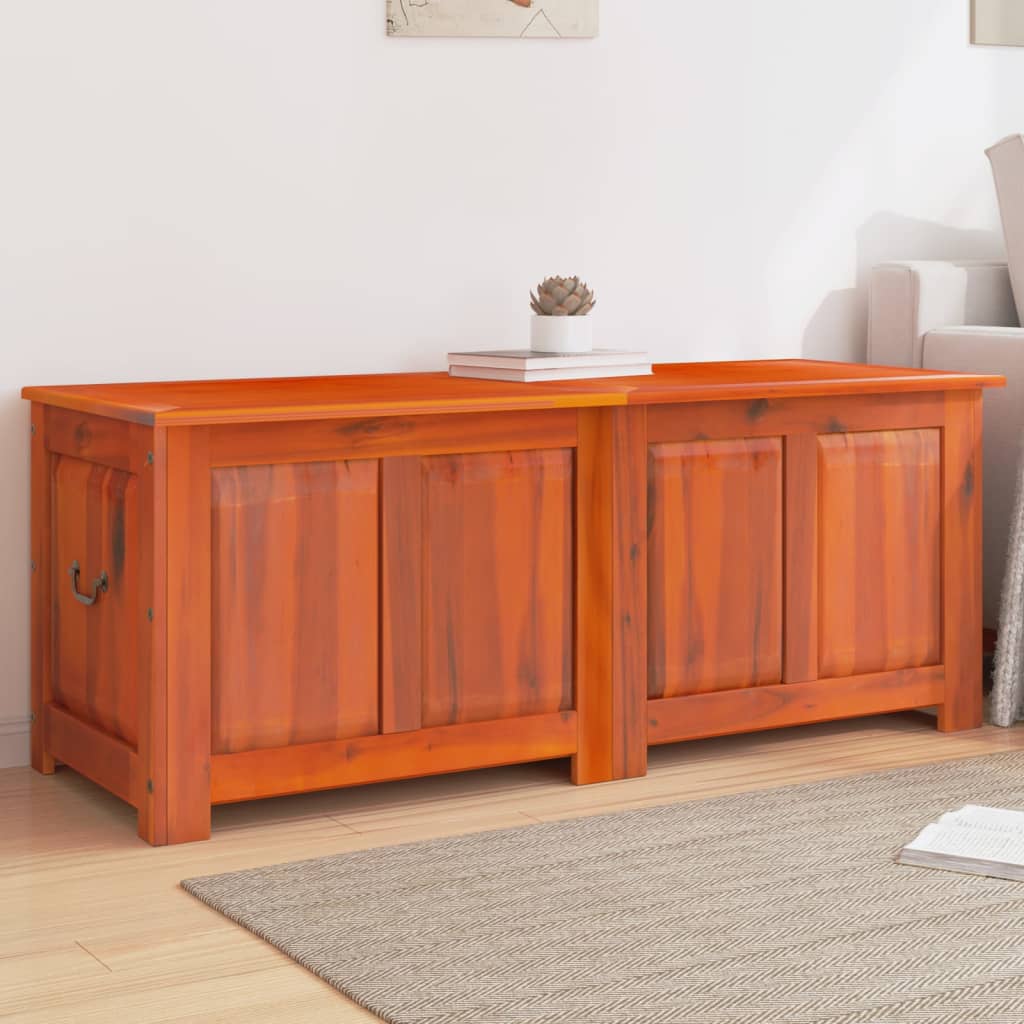 Storage Chest With Lid Solid Wood Acacia