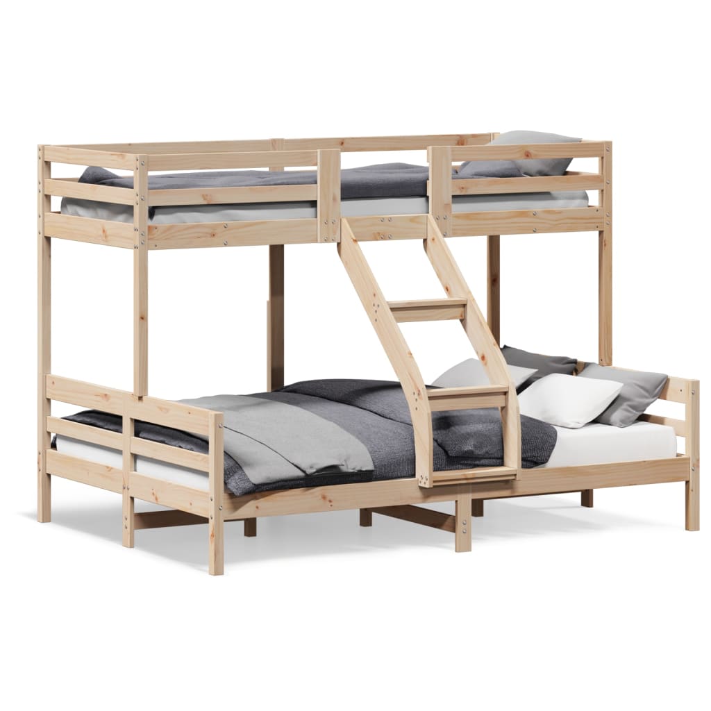 Bunk Bed Without Mattress 80X200/140X200 Cm Solid Wood