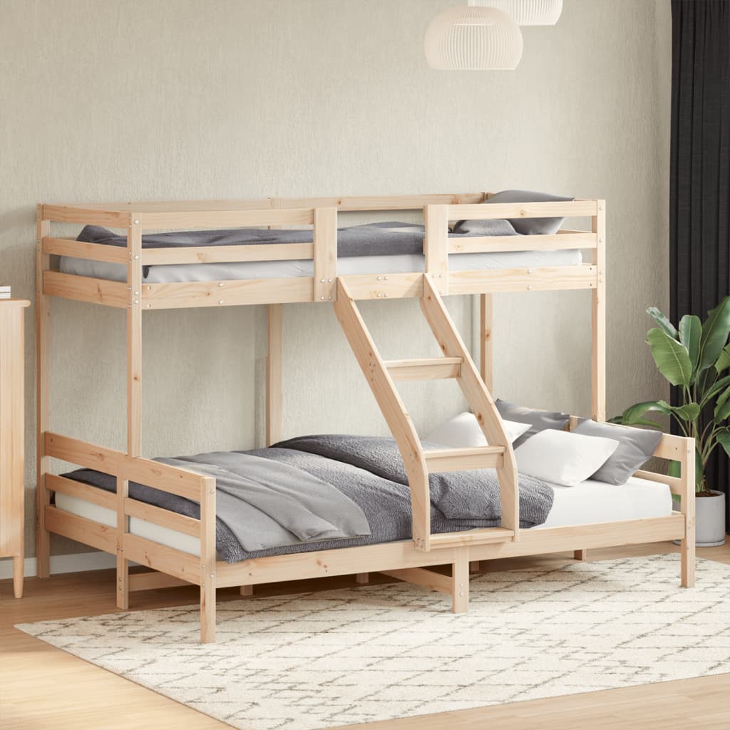Bunk Bed Without Mattress 80X200/140X200 Cm Solid Wood