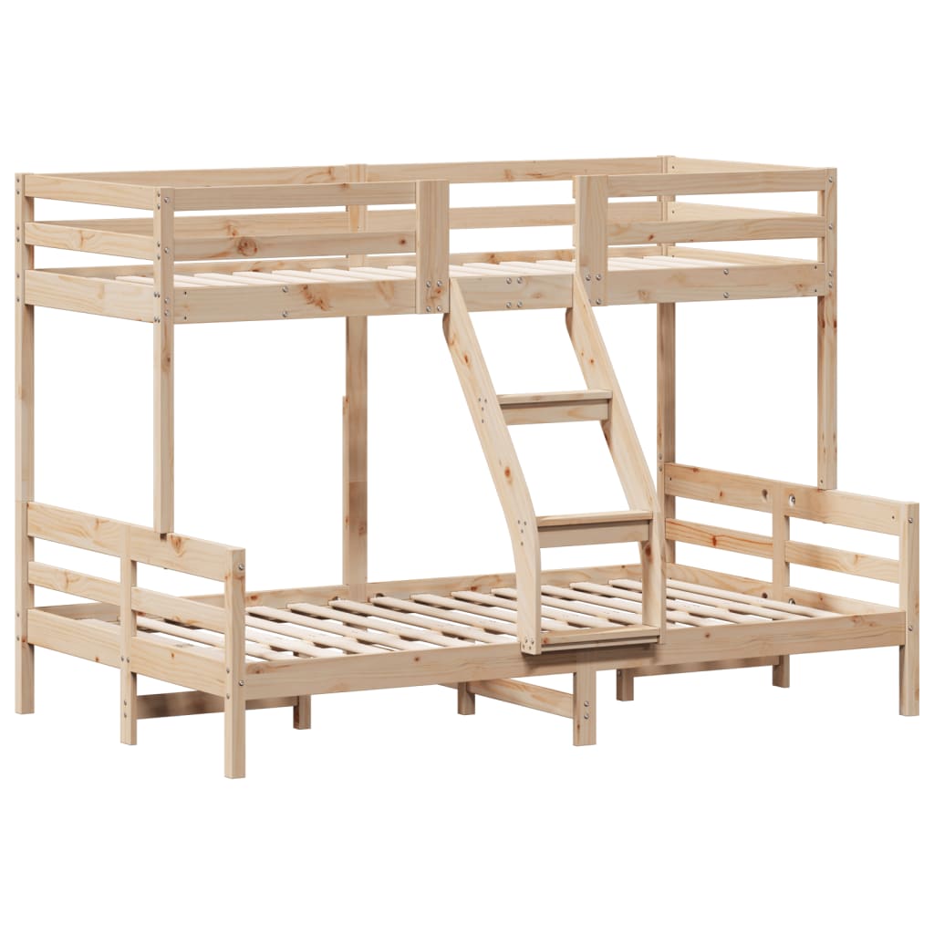 Bunk Bed Without Mattress 90X200/120X200 Cm Solid Wood