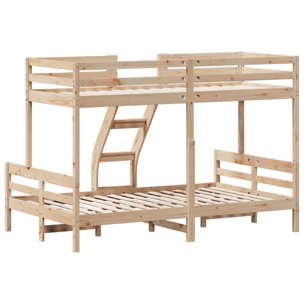 Bunk Bed Without Mattress 90X200/120X200 Cm Solid Wood