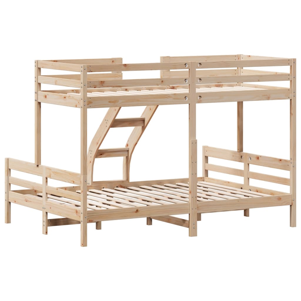 Bunk Bed Without Mattress 90X200/140X200 Cm Solid Wood
