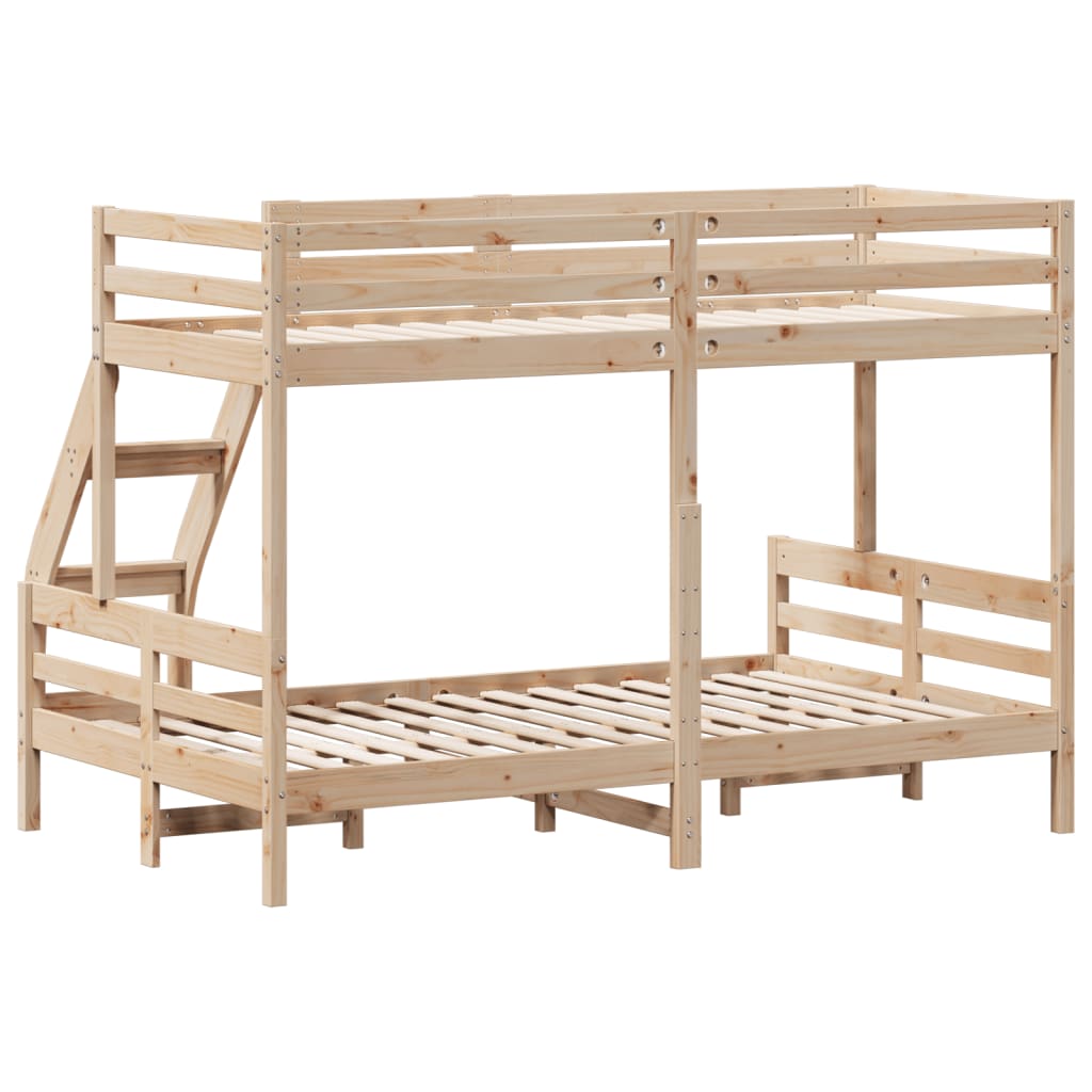 Bunk Bed Without Mattress 90X200/120X200 Cm Solid Wood