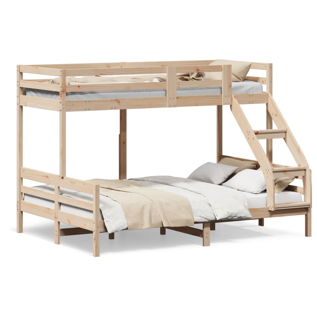Bunk Bed Without Mattress 90X200/140X200 Cm Solid Wood
