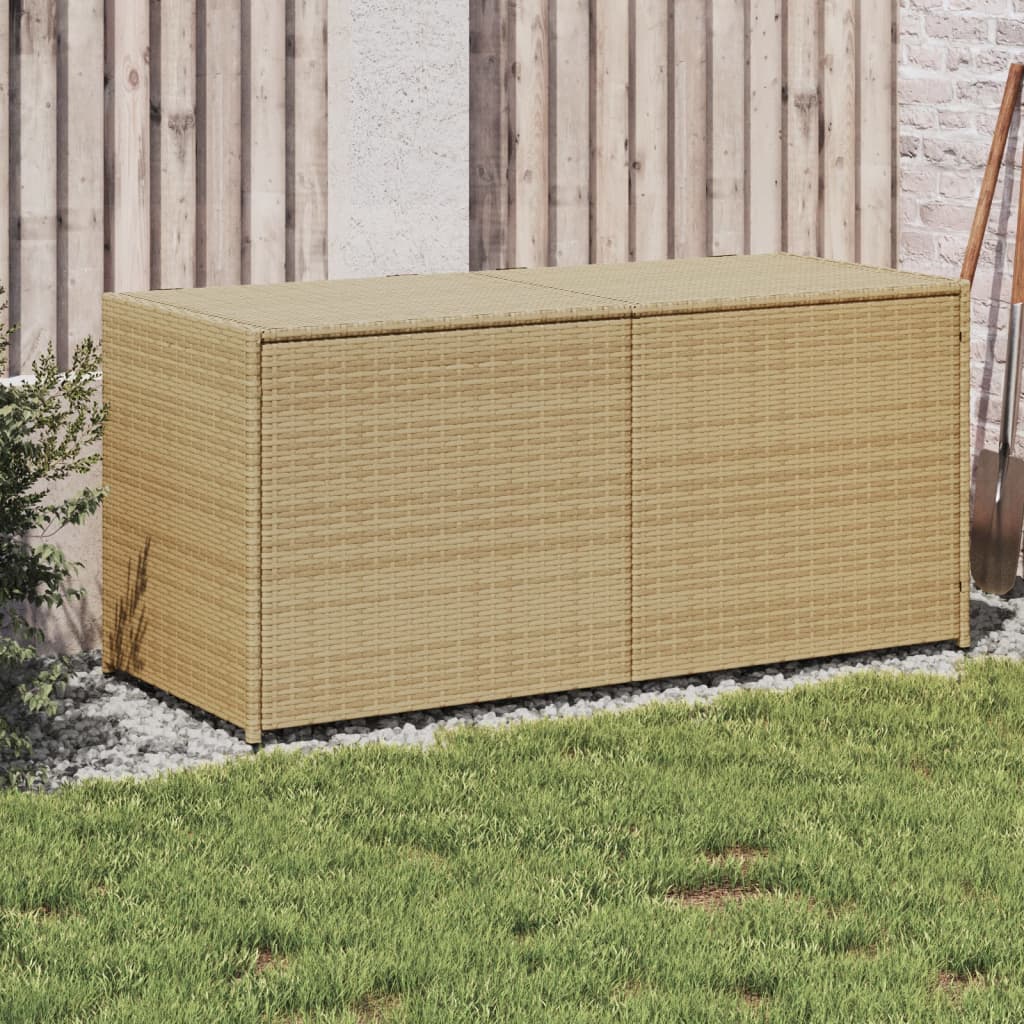 Garden Storage Box Poly Rattan