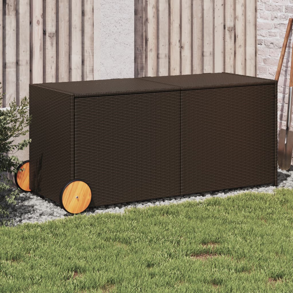 Garden Storage Box Poly Rattan