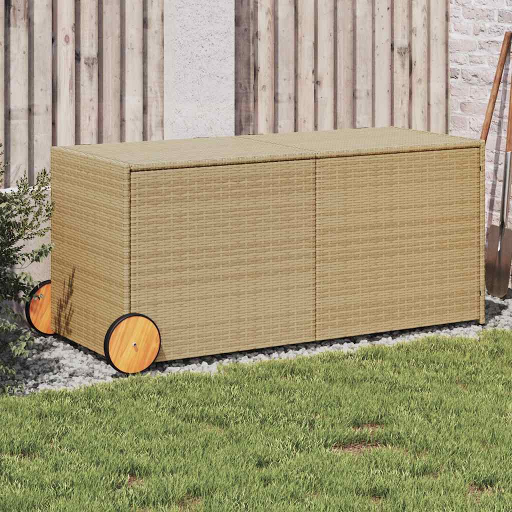 Garden Storage Box Poly Rattan