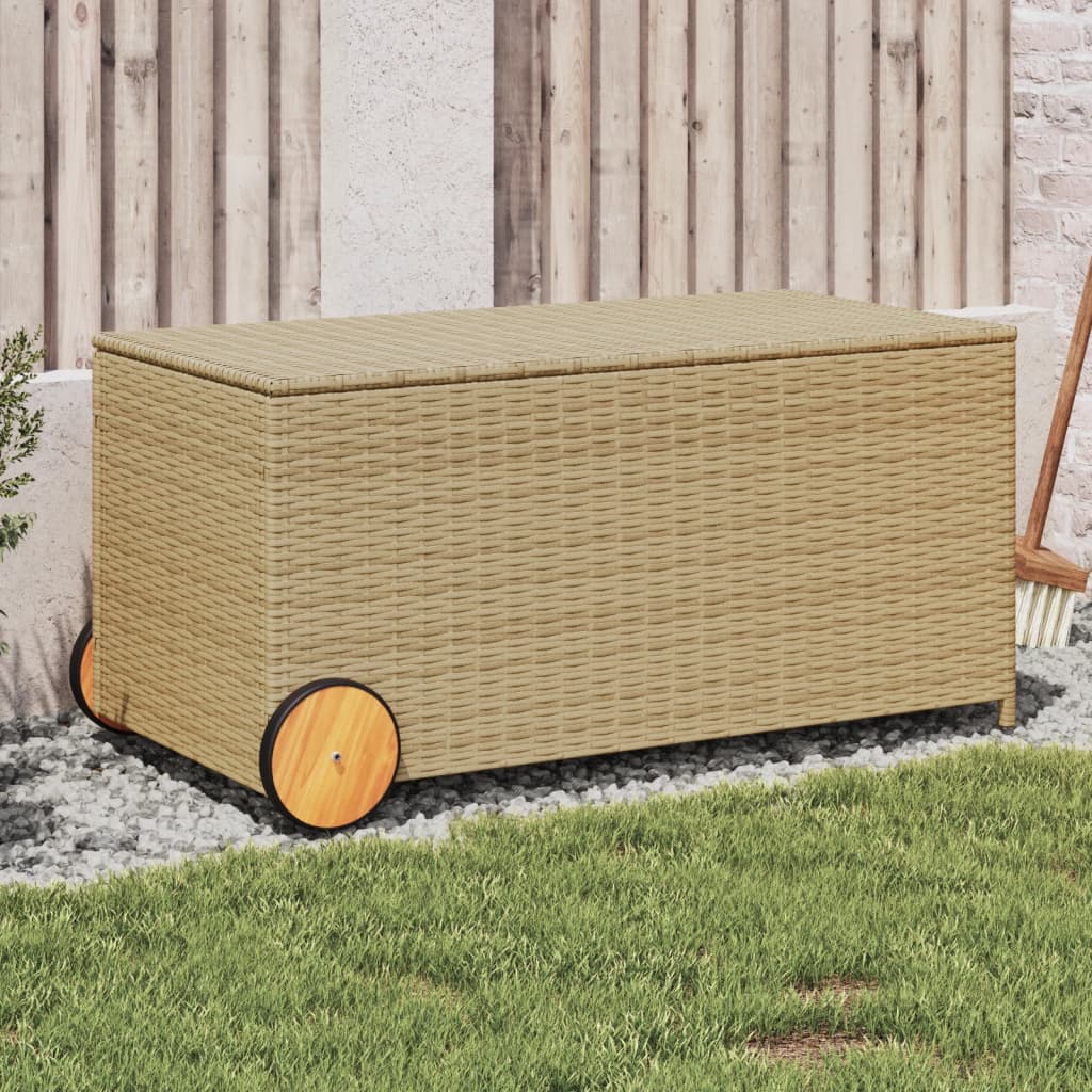 Garden Storage Box Poly Rattan