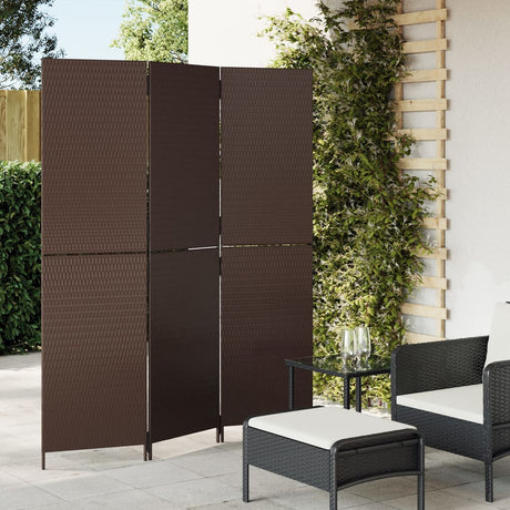 Room Divider 4 Panels Poly Rattan
