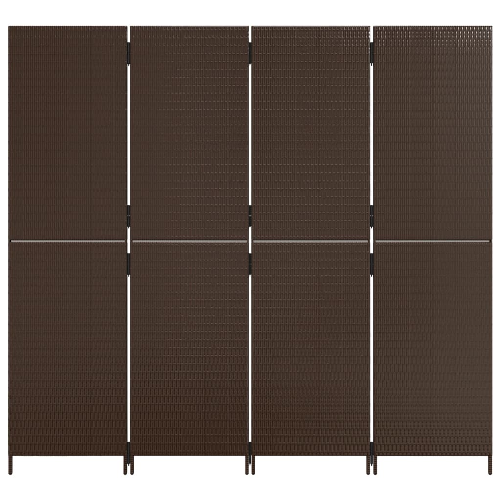 Room Divider 4 Panels Poly Rattan