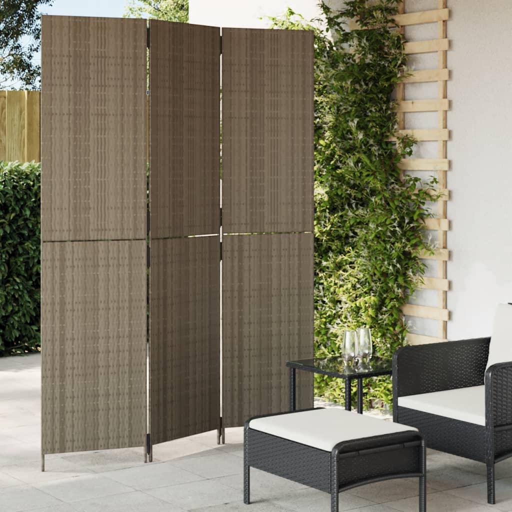 Room Divider 4 Panels Poly Rattan