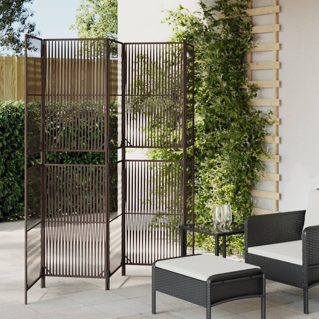 Room Divider 4 Panels Poly Rattan