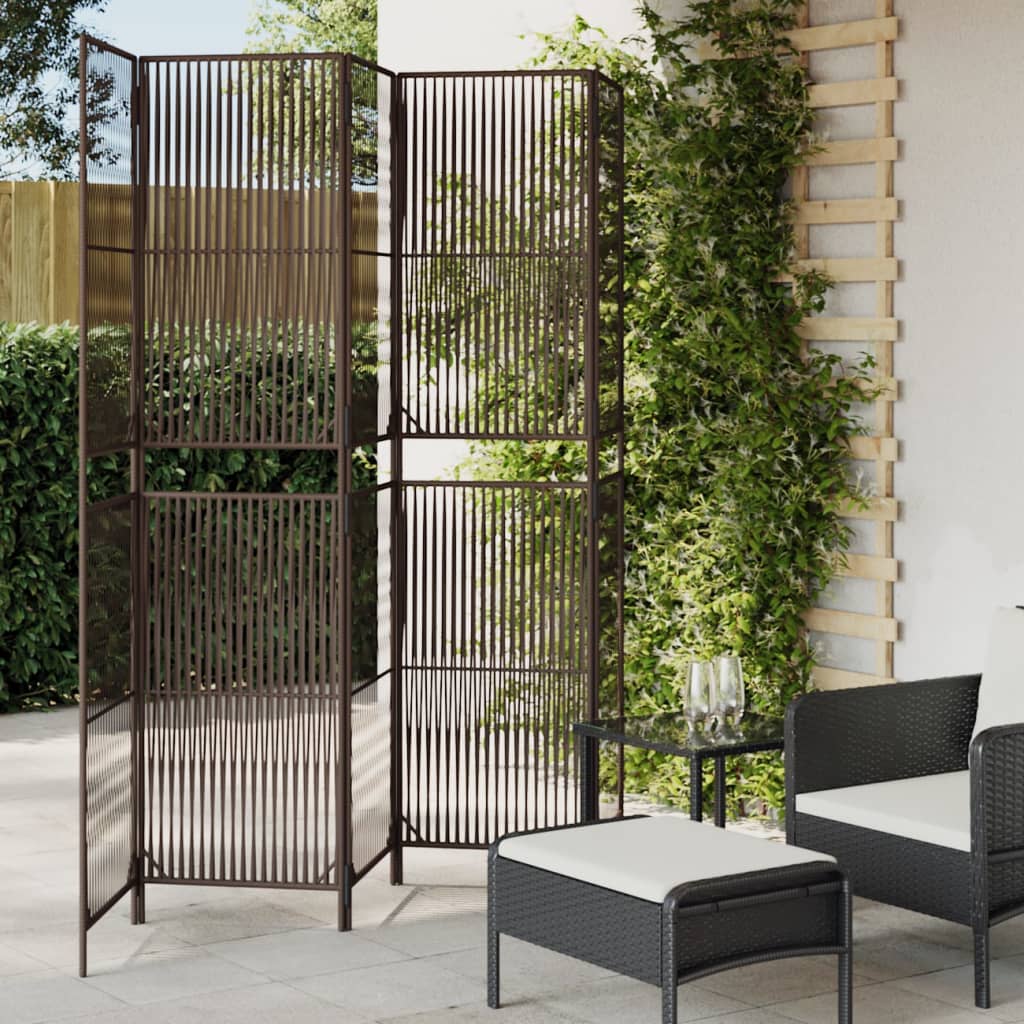 Room Divider 4 Panels Poly Rattan