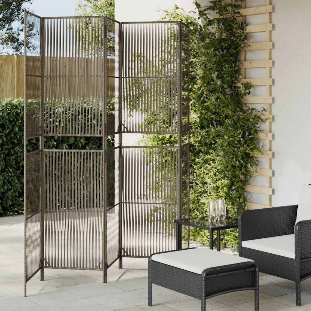 Room Divider 4 Panels Poly Rattan
