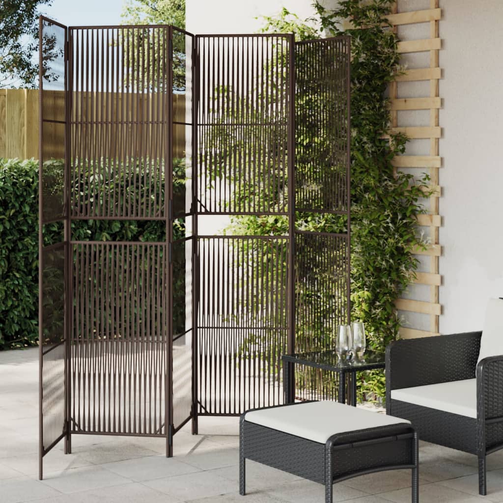 Room Divider 4 Panels Poly Rattan