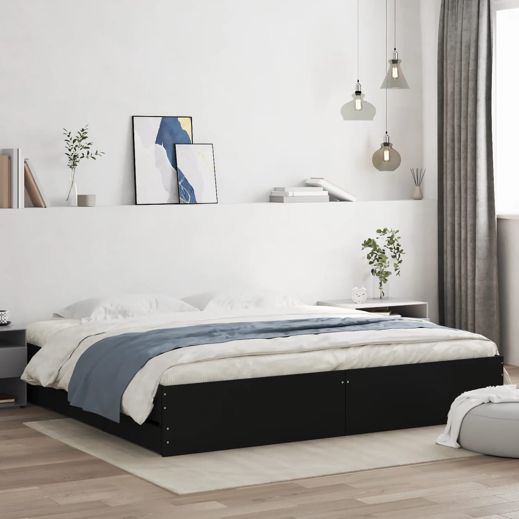 Bed Frame With Drawers Without Mattress Super King