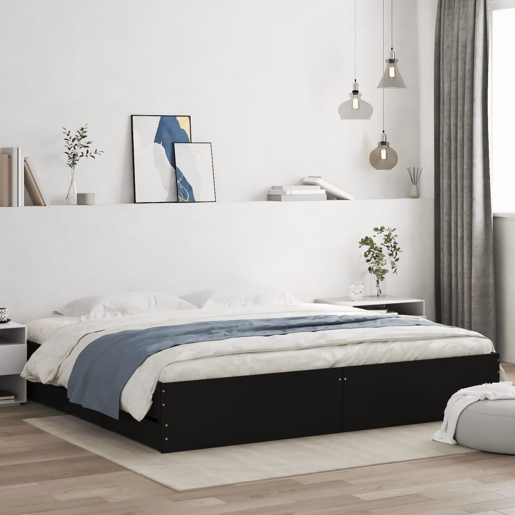 Bed Frame With Drawers Without Mattress Super King