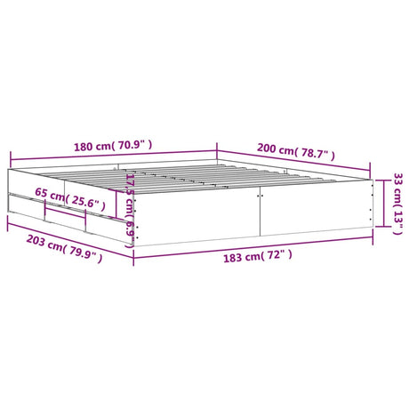 Bed Frame With Drawers Without Mattress Super King