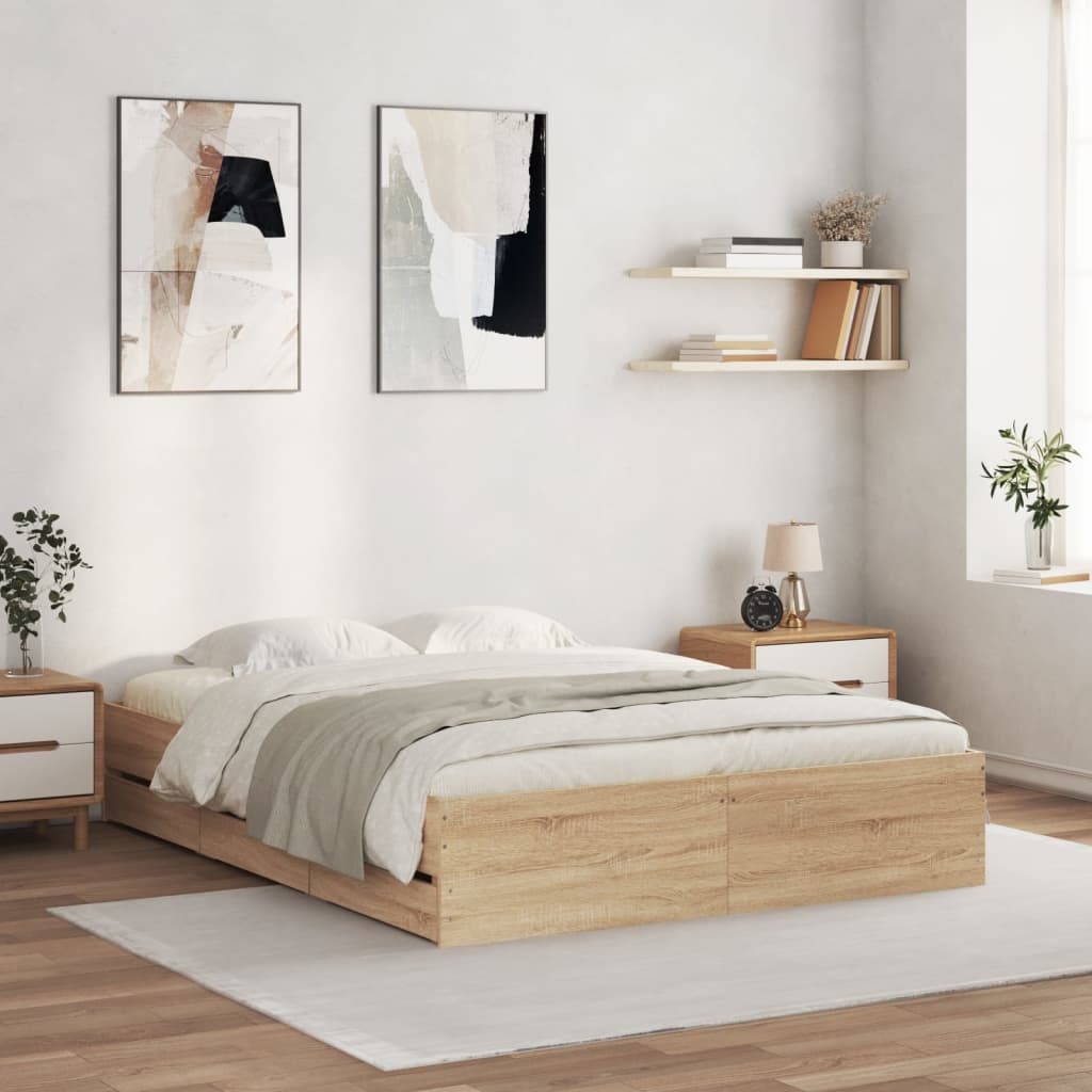 Bed Frame With Drawers Without Mattress Super King