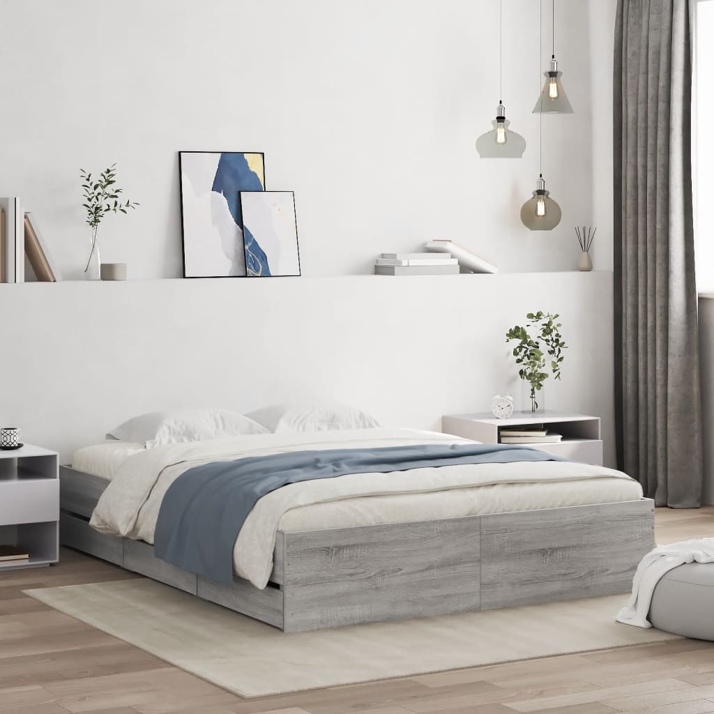 Bed Frame With Drawers Without Mattress Super King