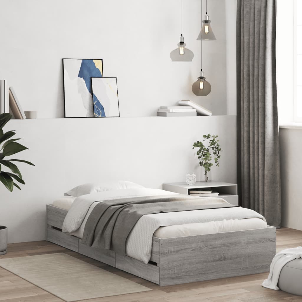 Bed Frame With Drawers Without Mattress Super King