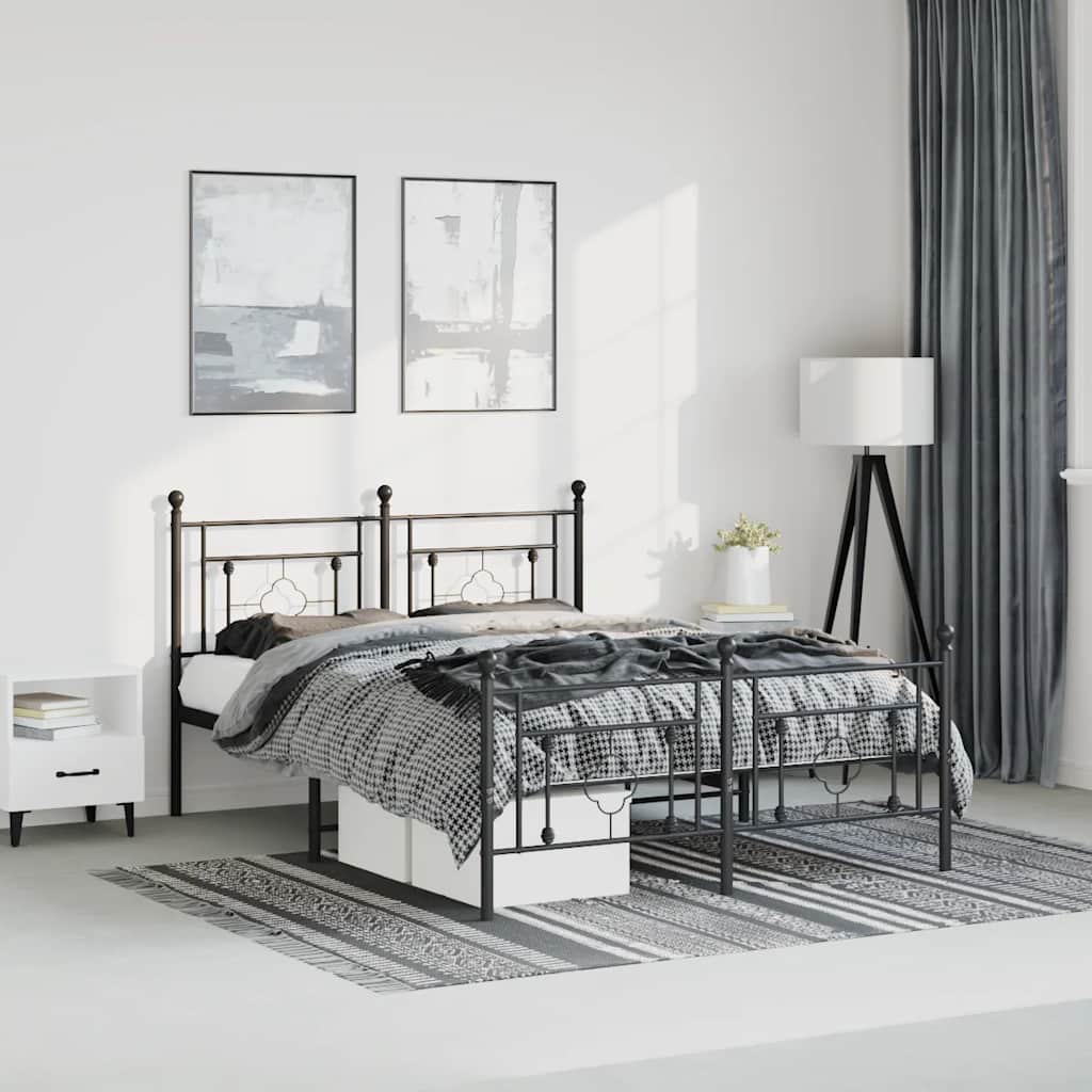 Metal Bed Frame Without Mattress 75X190Cm