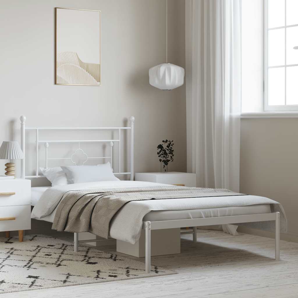 Metal Bed Frame Without Mattress 75X190Cm