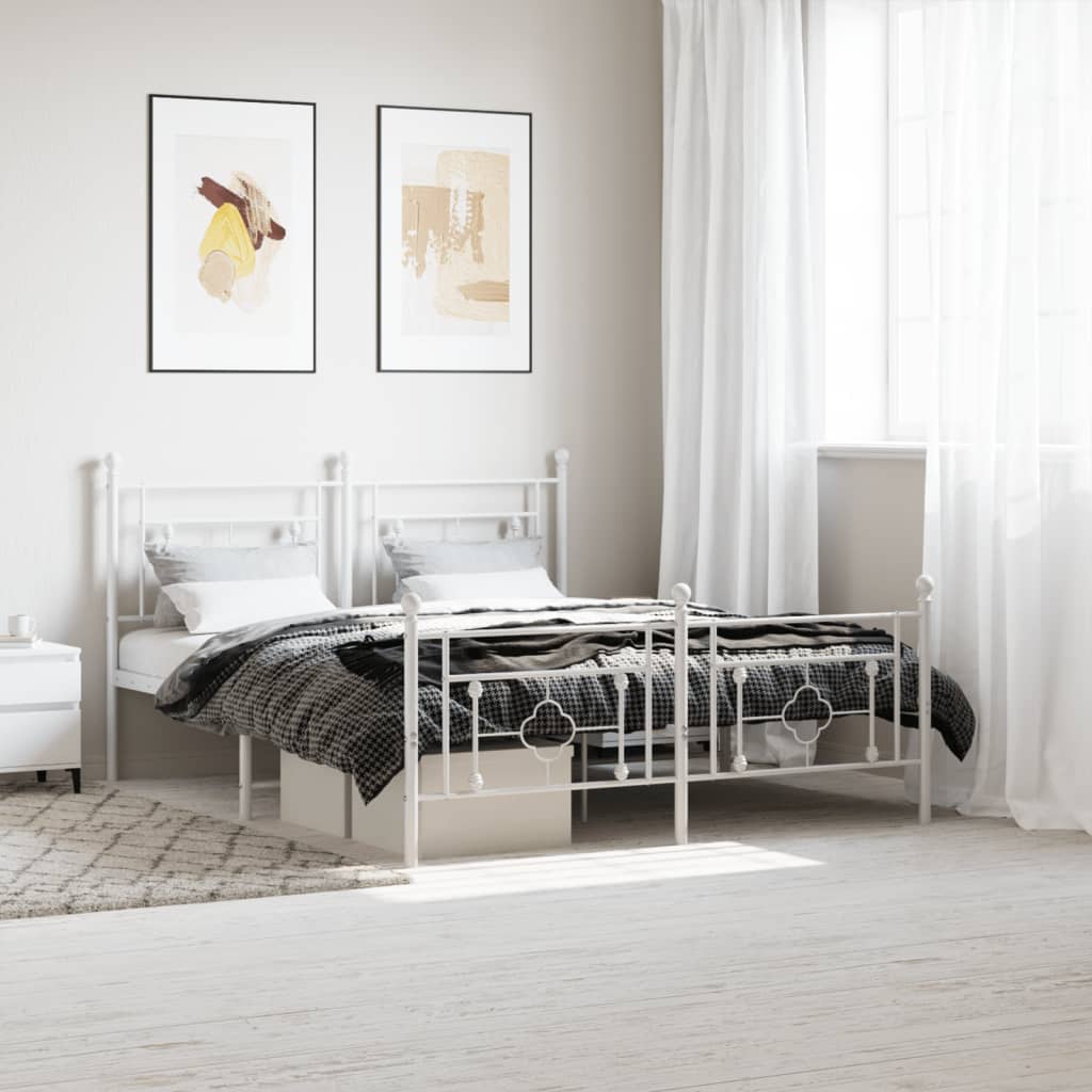 Metal Bed Frame Without Mattress 75X190Cm