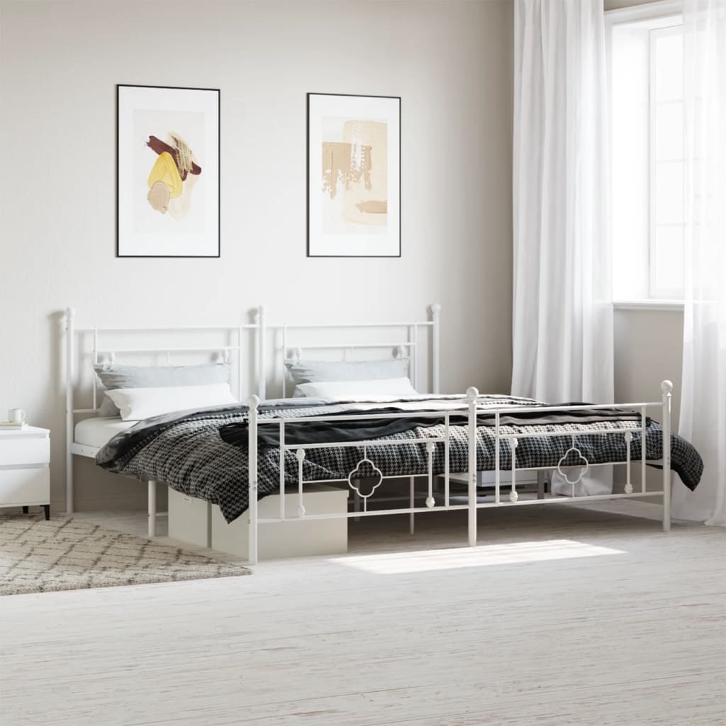 Metal Bed Frame Without Mattress 75X190Cm