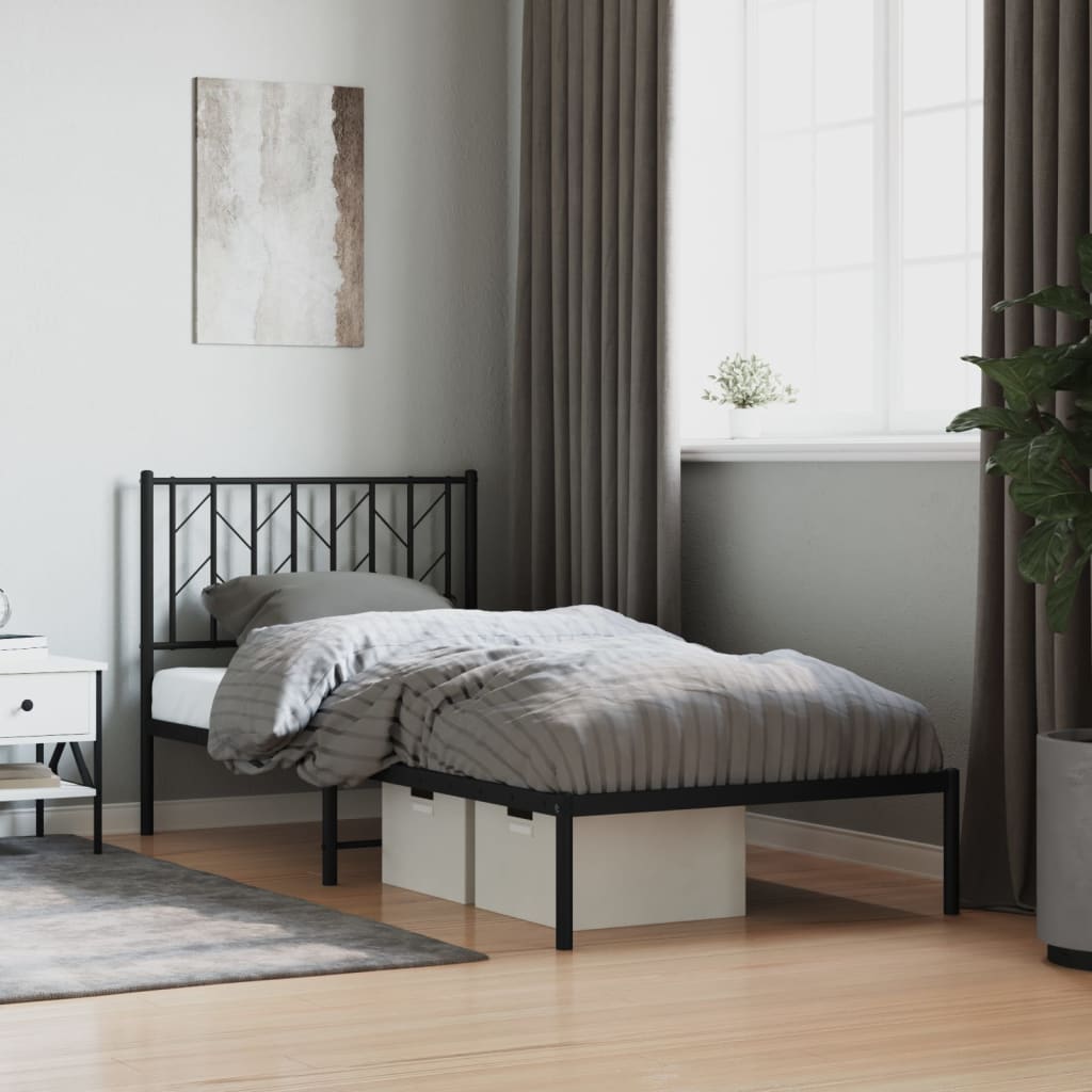 Metal Bed Frame Without Mattress 90X200Cm