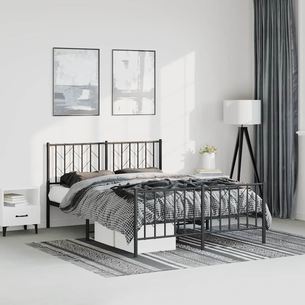 Metal Bed Frame Without Mattress 90X200Cm