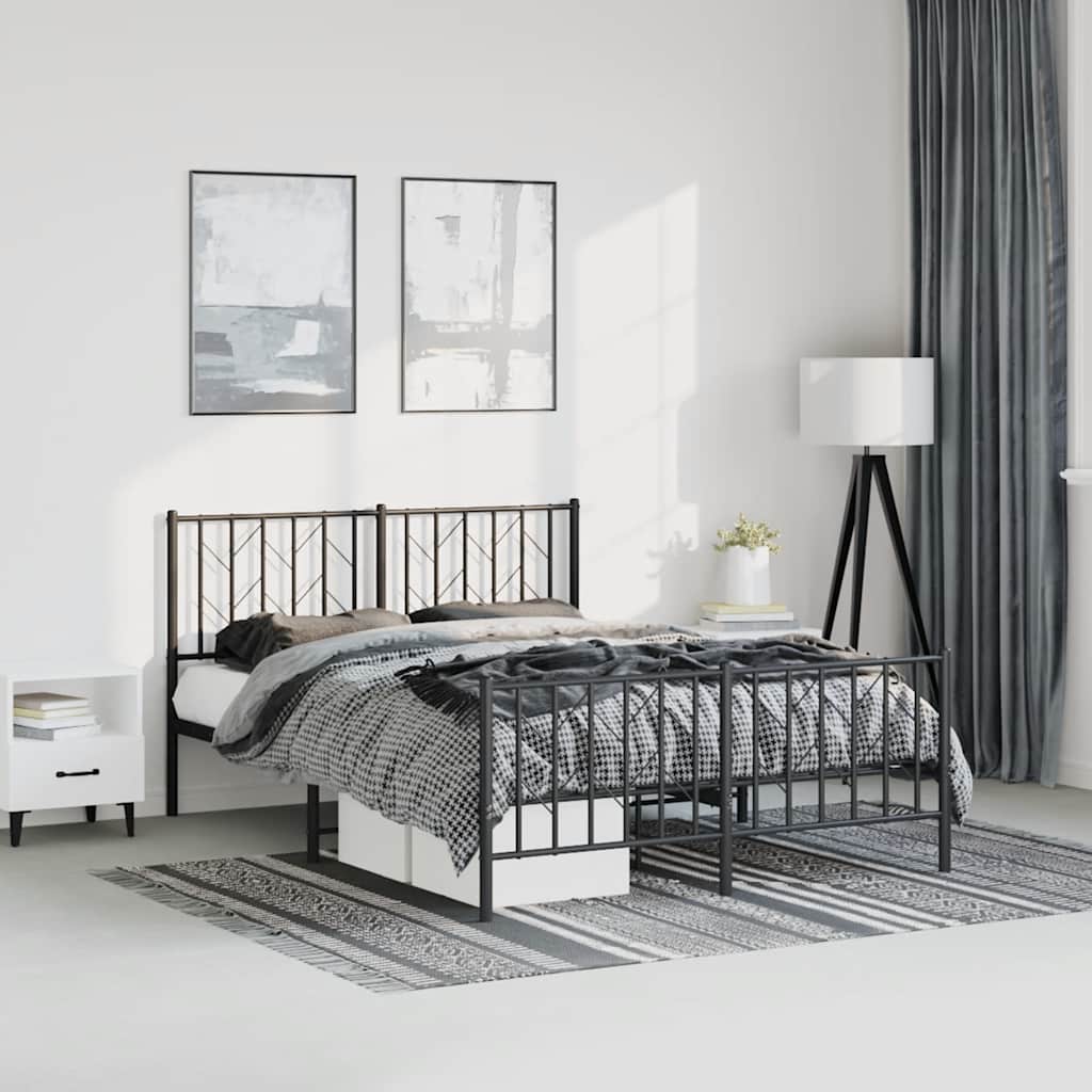 Metal Bed Frame Without Mattress 90X200Cm