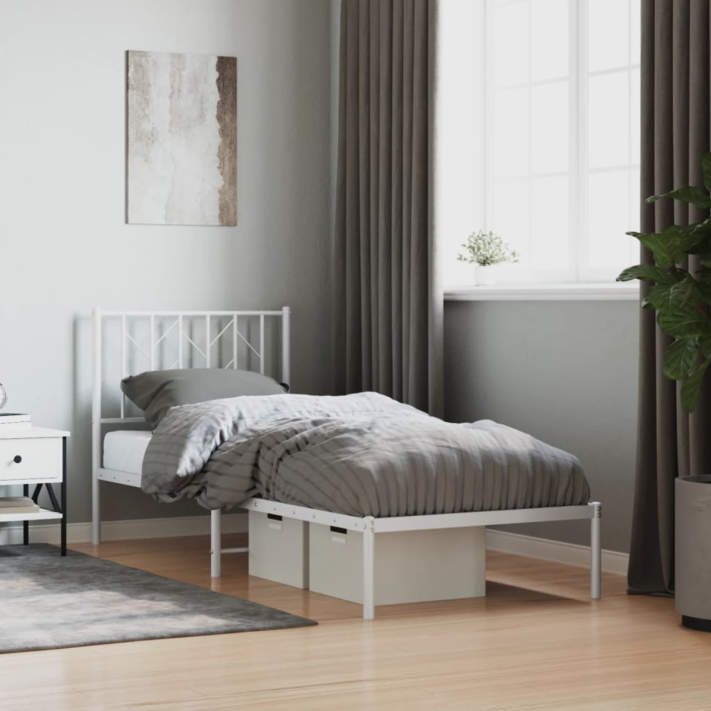 Metal Bed Frame Without Mattress 90X200Cm