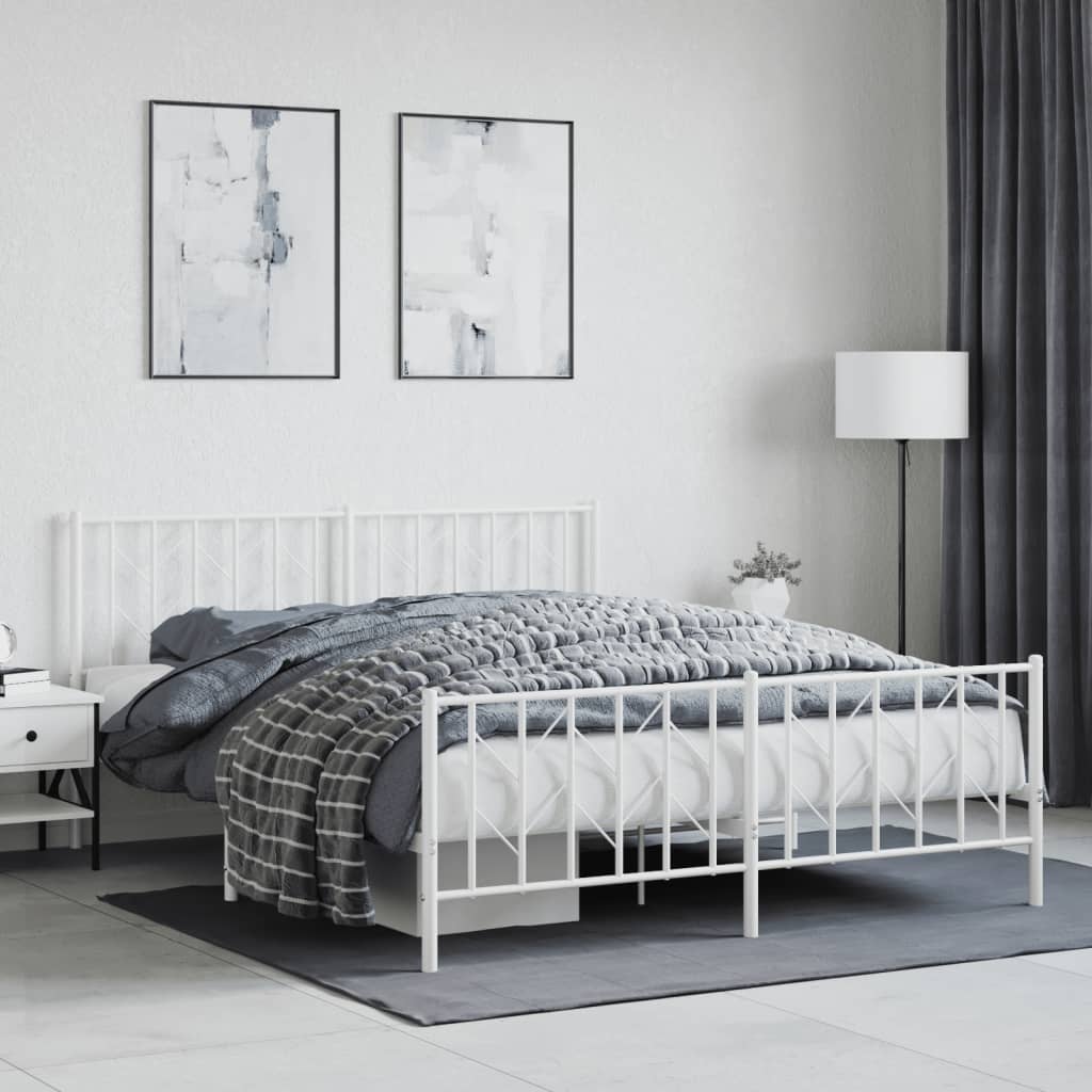 Metal Bed Frame Without Mattress 90X200Cm