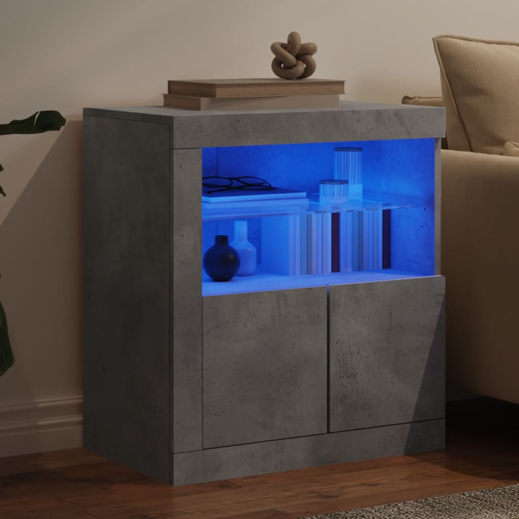 Sideboard With Led Lights 60.5X37X67 Cm