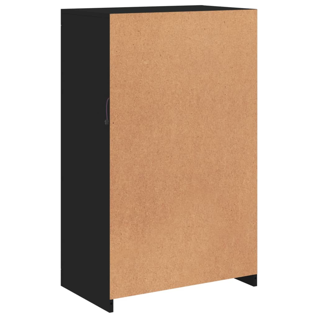 Side Cabinet With Led Lights Engineered Wood