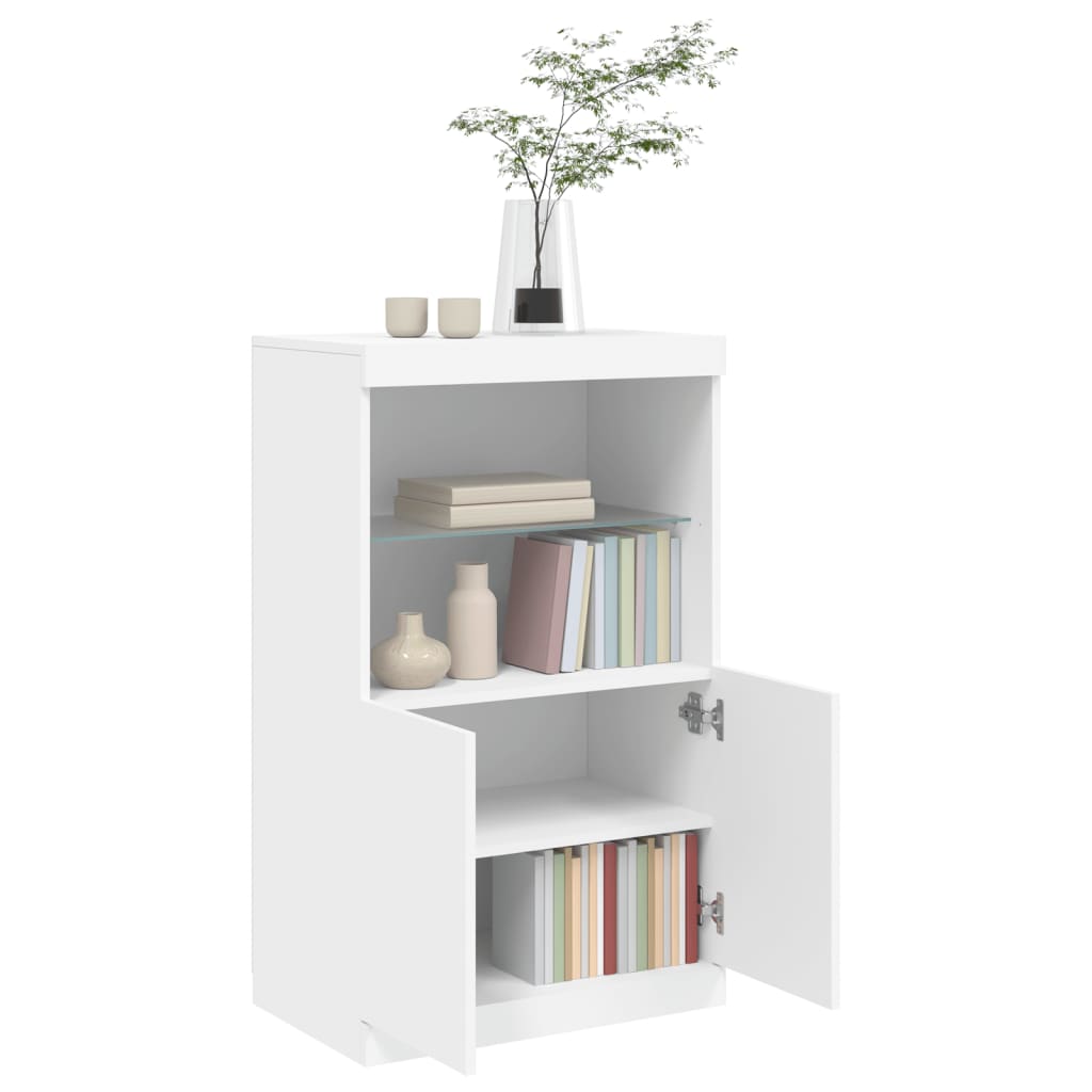 Sideboard With Led Lights 60.5X37X100 Cm